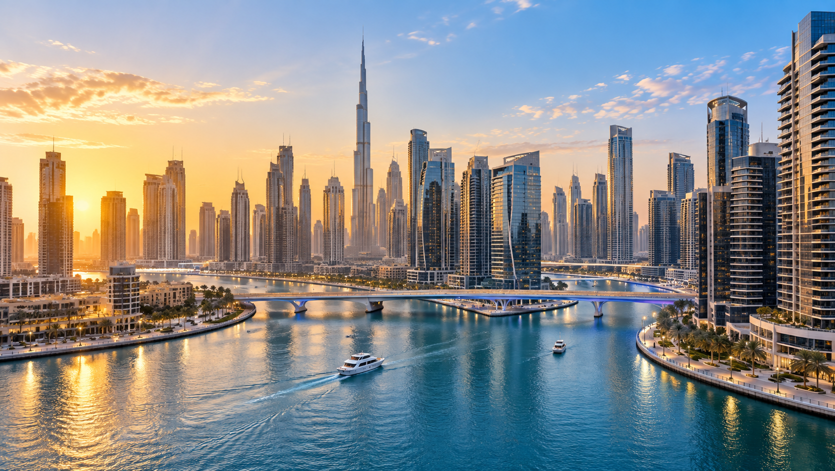 AI-generated view of Business Bay and Dubai Water Canal, Dubai
