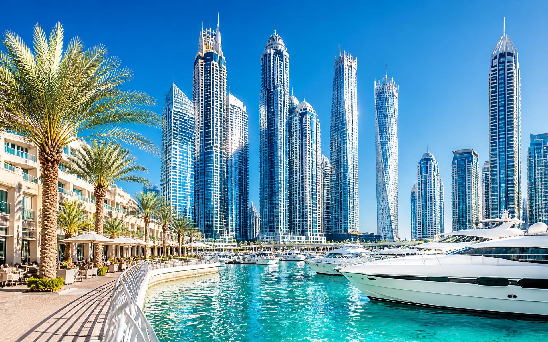 Illustrative editorial image of an infinity pool terrace at golden hour with a high-rise skyline beyond